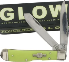 Rough Rider Moon Glow in the Dark Lockback Trapper Pocket Knife RR1515 2 Blades