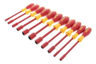 Wiha 32296 11 Piece Insulated Softfinish Nut Driver Set - Inch