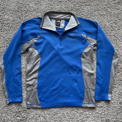 The North Face Pullover Men's S Blue Sweater Quarter Zip Long Sleeve Flashdry