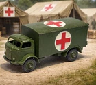 Dinky Toys Army Military Ambulance with Driver Green 4.25" Diecast 1956-62 VTG.