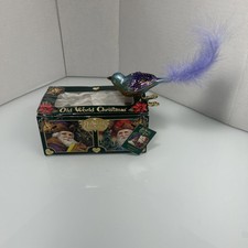 Merck Family’s Old World Christmas Blown Glass Bird 5” Clip on Forest Finch, Box