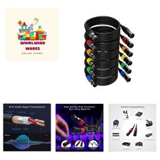 XLR Cables, XLR Microphone Cable 25 ft 6 Pack, Gold-Plated 3-pin XLR Speaker ...