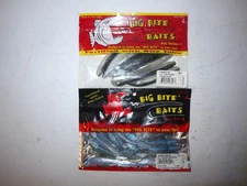 Lot of 2- Big Bite Baits 4.25” Cane Thumper- 3.5" Smallie Smasher-Eufaula + Blue