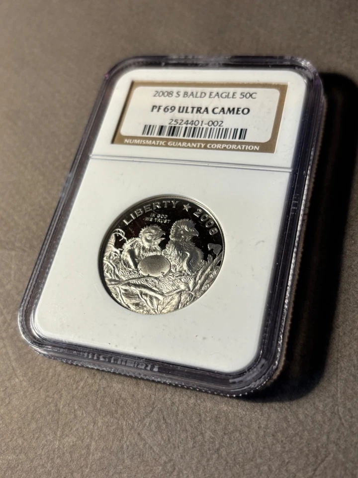 2008-S Bald Eagle 50c Proof PF 69 Ultra Cameo NGC Certified - Image 2 of 4