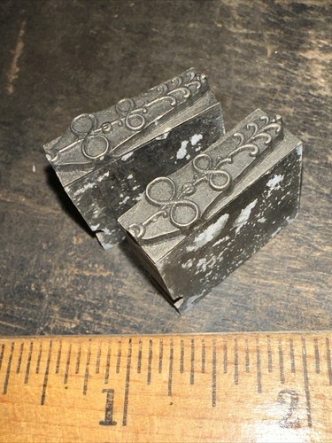 Print Blocks “ Ornamental Borders “ Great Lines & Image! Lead Blocks - Picture 5 of 10