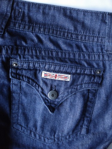 Hudson Size 29 Signature Bootcut Flap Pocket Jeans Dark Wash Low Rise 100%Cotton - Picture 3 of 6