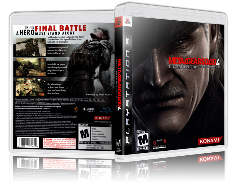 Cover Metal Gear Solid Guns Of The Patriots Xbox One Metal Gear