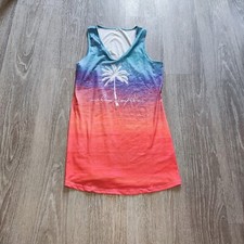 Vest Dress'Live Simple' Coconut Tree V-Neck Ombre New Size Large (12/14)