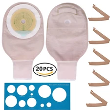 Ostomy Colostomy Ileostomy Stoma Drainable Pouch Bag Cut to Fit One-Piece System