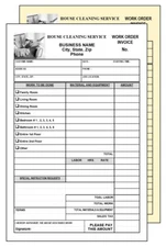 200 HOUSE CLEANING SERVICE INVOICE - NUMBERED 2 PART CARBONLESS
