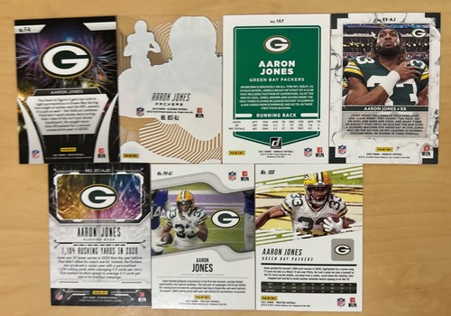 (7) AARON JONES INSERT/PARALLEL LOT 2019-21 ELITE, ILLUSIONS, PRIZM, PRESTIGE + - Picture 2 of 2