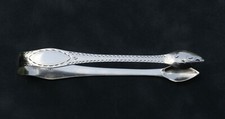 Finely Engraved Georgian Sterling Sugar Tongs, London 1800, George Baskerville