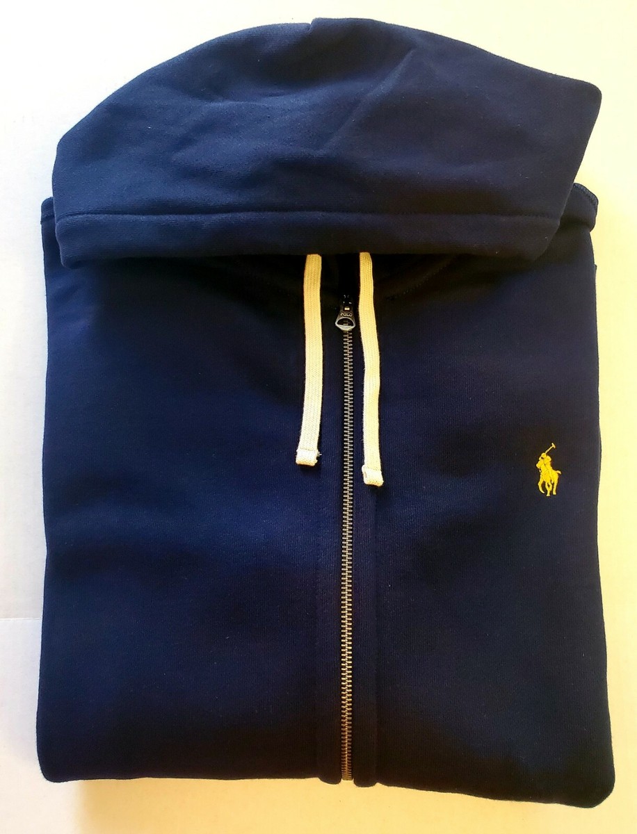 Polo Ralph Lauren Men's Signature Fleece, Zipper Hoodie,Navy,Size