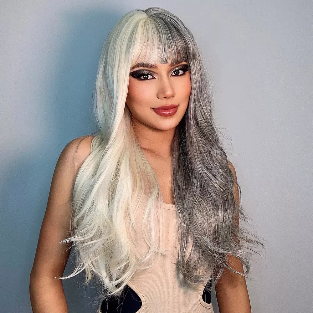 Half wigs cheap platinum blonde