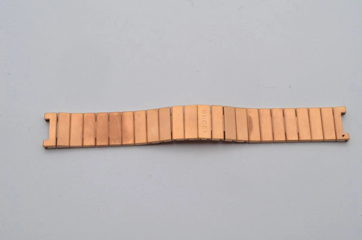 Gucci Men's Steel Bracelet 16MM Vintage RAR For 133.3 Gold Plated