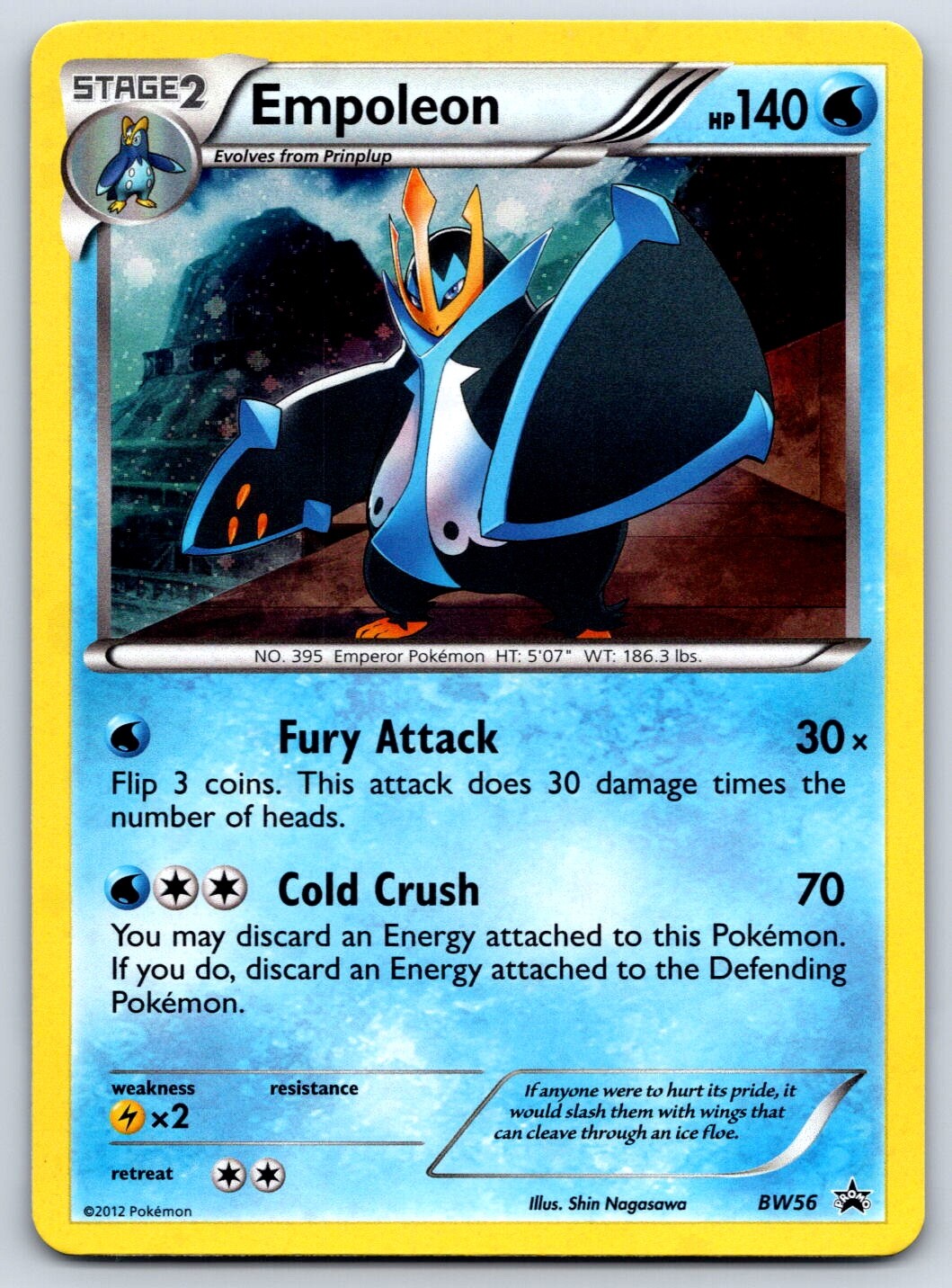 Empoleon - Black White Promo BW56 Cosmos Holo Shin Nagasawa Pokemon Card LP