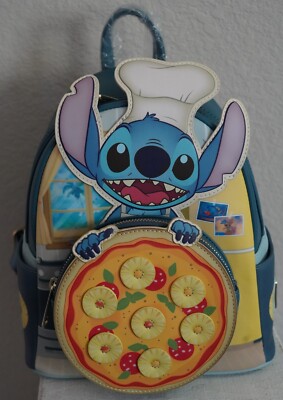 Disney Loungefly Stitch Pineapple Pizza Mini Backpack Loungefly Disney Lilo & Stitch Pineapple‎ | Mercari main image 4