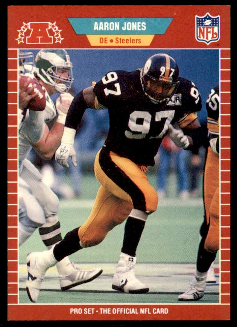 1989 Pro Set Aaron Jones Rookie Pittsburgh Steelers #350