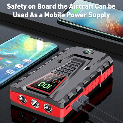Arrancador de Coches, 2500A 99800mAh 12V Arrancador de Baterias de Coche con luz - Imagen 13 de 15