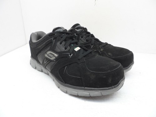 Skechers Work Hombre Zapatos trabajo puntera de sinergia seguido de  Aleación Negro Talla 9M | eBay