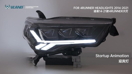 VLAND LED Projector Headlights For 2014-2023 Toyota 4Runner W/Sequential Signal - Video 1 of 1