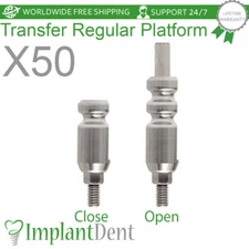 50x Regular Transfer Impression Coping For Open/Closed Tray Tool Int Hex 2.42mm
