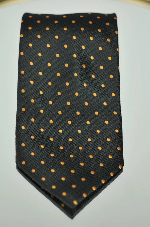 Corbata Lord R Colton Masterworks Madrid punto negro y cobre - Nueva Foto 3 de 4