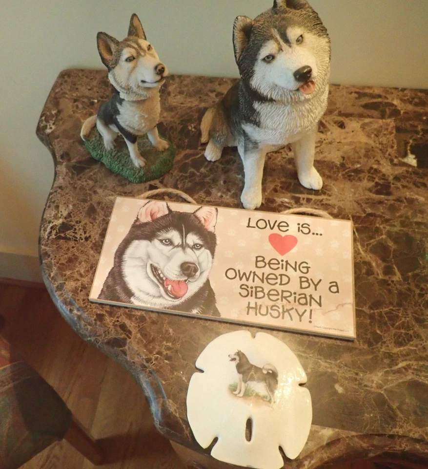 Vintage Siberian Husky Set featuring Sandicast Husky (#0S348) 2006 Brue - Image 2 of 4