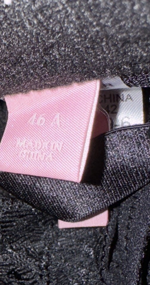 Sutiã 46A Comfort Choice preto com aro, ajustável, detalhes de renda novo com etiquetas conjunto de 3 - Imagem 3 de 4