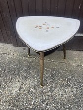 Vintage 50er Jahre Beistelltisch Resopal Couchtisch Dreieckstisch Nierentisch