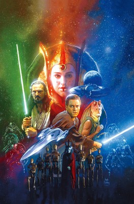 Star Wars Episode I Phantom Manace 1 Poster Leinwand Film Film Druck A0 A1 A2 A3