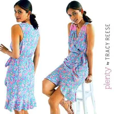 Anthropologie Plenty By Tracy Reese Faux Wrap Dress Floral Midi Dress, Small