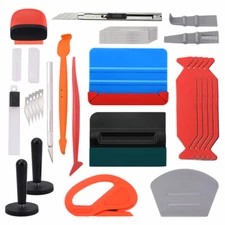 Car Vinyl Wrapping Tools Squeegee Felt Scraper Cutter 2 Magnets Window Tint New