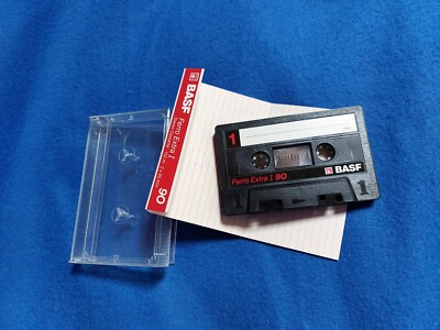 BASF 90 FERRO EXTRA I - Audiokassette, Bespielt, mit Einleger, Löschlaschen ok.