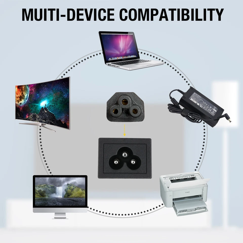 3 Prong Power Cord Gateway FPD1760 FPD2185W FPD1976W LCD Monitor power cord tv - Image 3 of 4