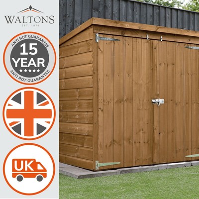 wooden garden mower log tool store shed 5x3 outdoor