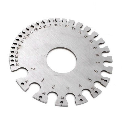 WS genuine round WIRE GAUGE diameter gage stainless steel inch inspection S.W.G.