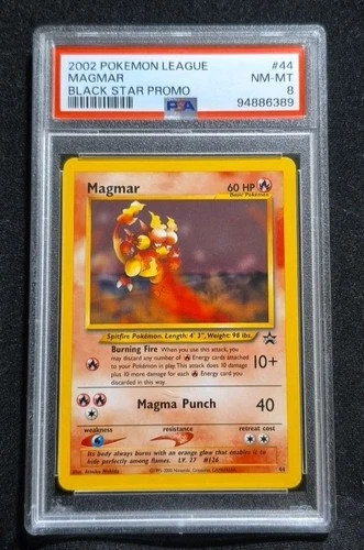 Pokemon TCG Magmar Pokemon League Promo Black Star 44 PSA 8