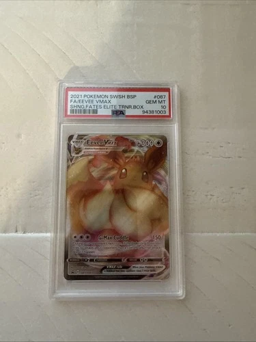 Pokémon Eevee VMAX SWSH087 Full Art Promo Holo SWSH Sword & Shield PSA 10