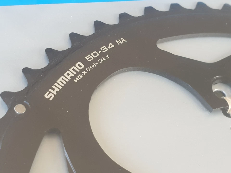 (Set Of 2) Shimano RS400 (50 + 34t) Chainrings Compact Chain Rings (NEW) 10s - Image 3 of 4