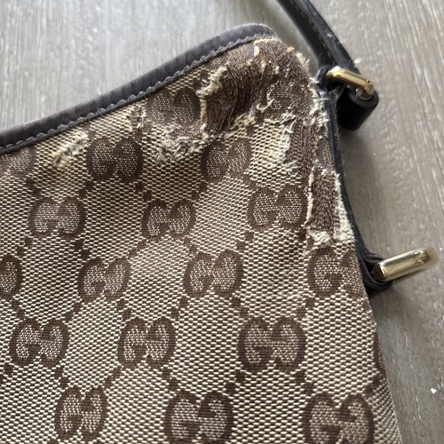 Authentic Gucci Nw Britt Hobo GG Canvas Medium Shoulder Hobo Handbag Vintage 🥰 - Picture 12 of 22