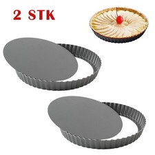 2 pz stampo per quiche con fondo di sollevamento stampo da forno stampo per torta stampo per torta alla frutta fondo per torta
