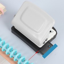6 Hole Puncher For Loose Leaf Notebooks Efficient Paper Punch White