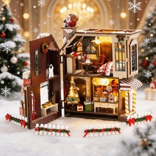 LED Wooden Miniature DollHouse DIY Miniature Dollhouse Kit Wooden 3D Puzzle Gift