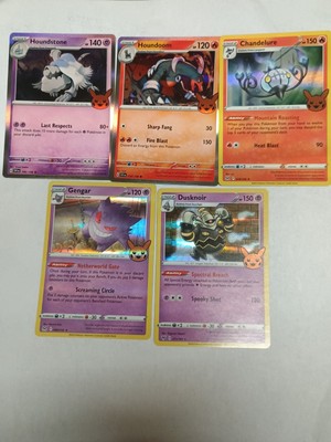 Pokémon SVP Black Star Promo Lot Houndstone Houndoom Chandelure Gengar Dusknoir
