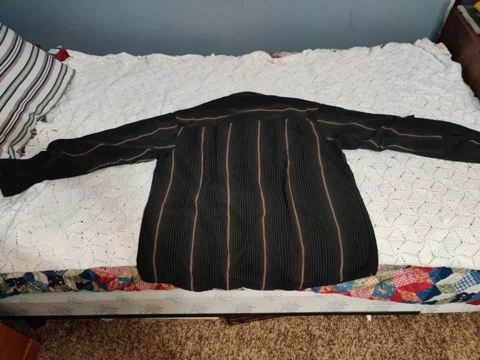 Haggard Men's Button Down Shirt L Long Sleeve Yellow Plaid - Image 2 of 4