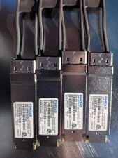 Lot 4x Finisar 40G FTL410QE2C QSFP+ SR4 40GBE MPO MTP Transceiver MMF 850nm