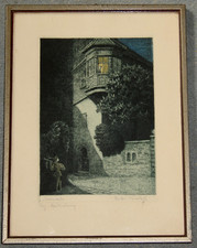 A. Uecker-Fensloff  SERENADE  Radierung  handsigniert betitelt