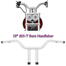 12" Rise MX-T Bars Handlebar For Harley Sportster 1200 Low XL 883 Dyna Softail