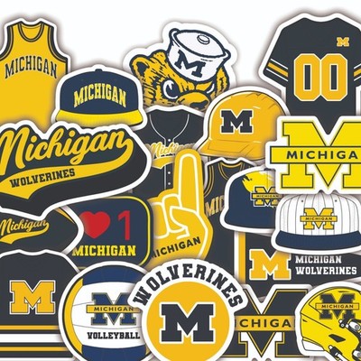 Michigan Wolverines Vinyl Sticker Decals   Set of 20 NCAA College Football